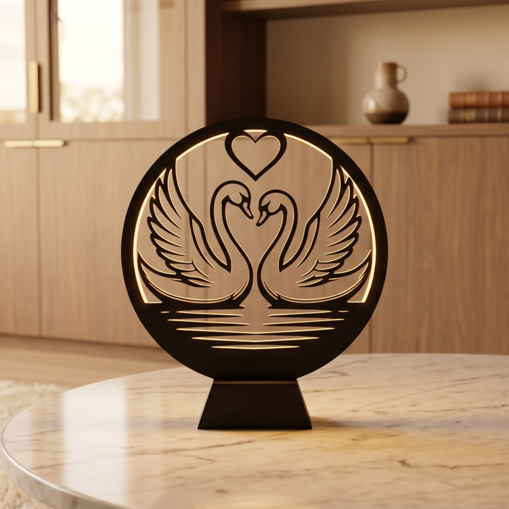 Swans Ring Lamp